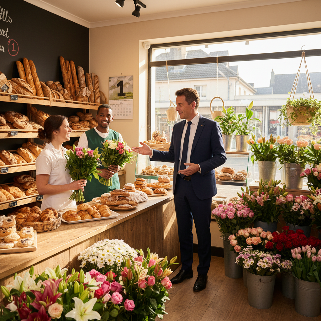 Illustration of Sébastien Lecornu annonce que les boulangers et fleuristes indépendants pourront ouvrir "ce 1er-Mai"