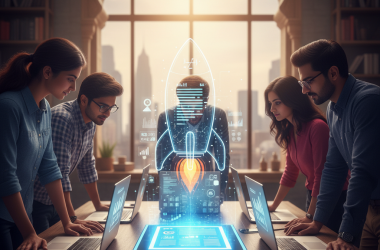 Illustration of La startup indienne Rocket propose des rapports de type McKinsey alimentés par l'IA, à une fraction du coût