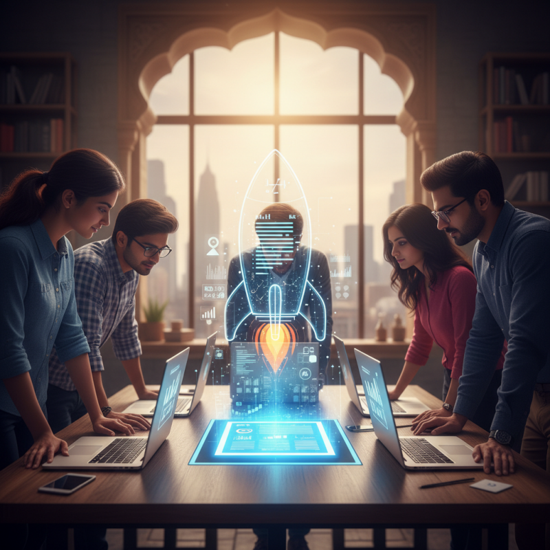 Illustration of La startup indienne Rocket propose des rapports de type McKinsey alimentés par l'IA, à une fraction du coût