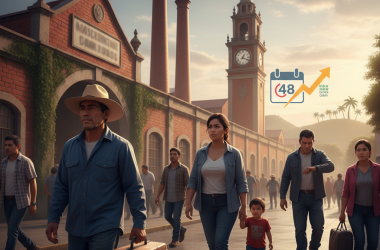 Illustration of Les Mexicains travaillent 48 heures par semaine, ont un seul jour de repos et 12 jours de congés par an : le pays qui travaille le plus dans l'OCDE va passer à la semaine de 40 heures (ce qui pourrait doper sa très faible productivité)
