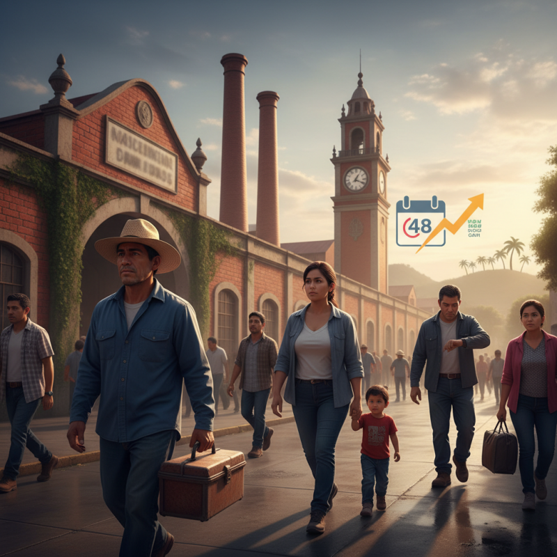 Illustration of Les Mexicains travaillent 48 heures par semaine, ont un seul jour de repos et 12 jours de congés par an : le pays qui travaille le plus dans l'OCDE va passer à la semaine de 40 heures (ce qui pourrait doper sa très faible productivité)