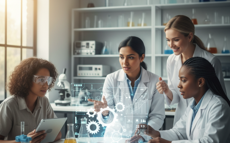 Illustration of Métiers scientifiques : agir à chaque étape pour éviter le décrochage des femmes - Centre Inffo