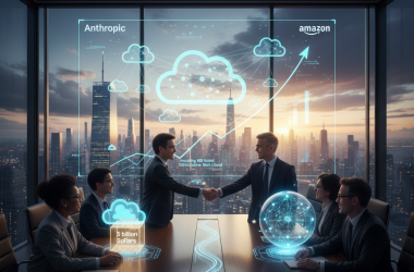 Illustration of Anthropic reçoit 5 milliards de dollars d'Amazon et s'engage à investir 100 milliards de dollars dans le cloud en retour