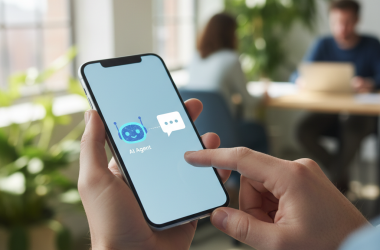 Illustration of Poke facilite l'utilisation des agents IA comme l'envoi d'un SMS