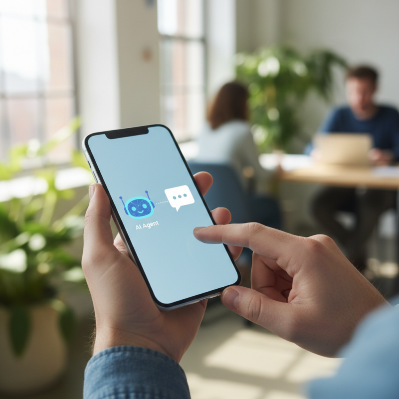 Illustration of Poke facilite l'utilisation des agents IA comme l'envoi d'un SMS