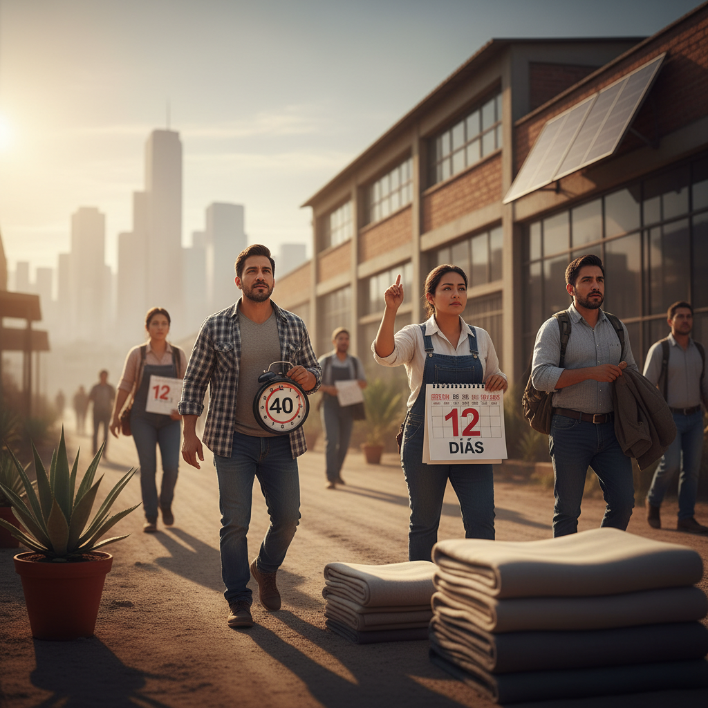 Illustration of Les Mexicains travaillent 48 heures par semaine, ont un seul jour de repos et 12 jours de congés par an : le pays qui travaille le plus dans l'OCDE va passer à la semaine de 40 heures (ce qui pourrait doper sa très faible productivité)