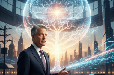 Illustration of "Ce n'est pas une bulle spéculative" : Jamie Dimon estime que l'intelligence artificielle sera adoptée "bien plus rapidement" que l'électricité ou internet