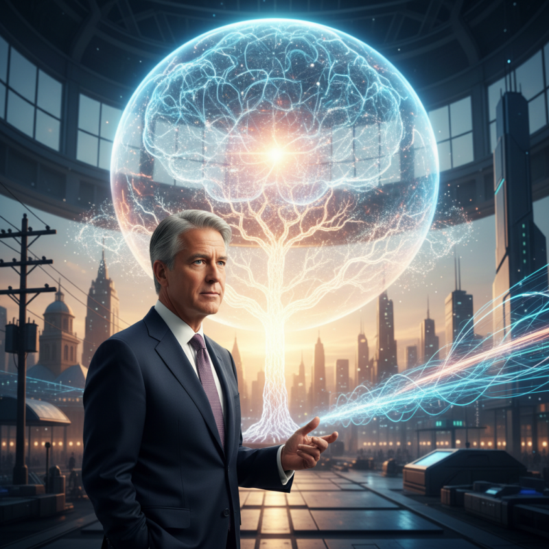 Illustration of "Ce n'est pas une bulle spéculative" : Jamie Dimon estime que l'intelligence artificielle sera adoptée "bien plus rapidement" que l'électricité ou internet