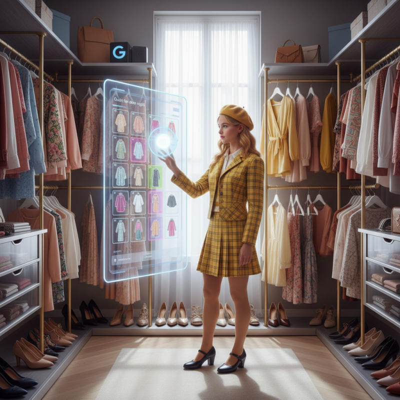 Illustration of Google Photos transforme l'armoire virtuelle de "Clueless" grâce à l'IA