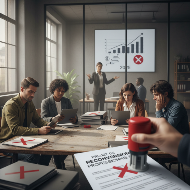 Illustration of Des formations trop longues ou trop chères? La médiatrice de France Compétences a constaté en 2025 une hausse des refus de financement des projets de reconversion professionnelle en raison du coût financier