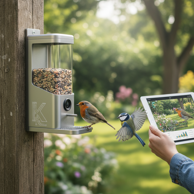 Illustration of Kiwibit’s AI-powered bird feeder is my new backyard buddy