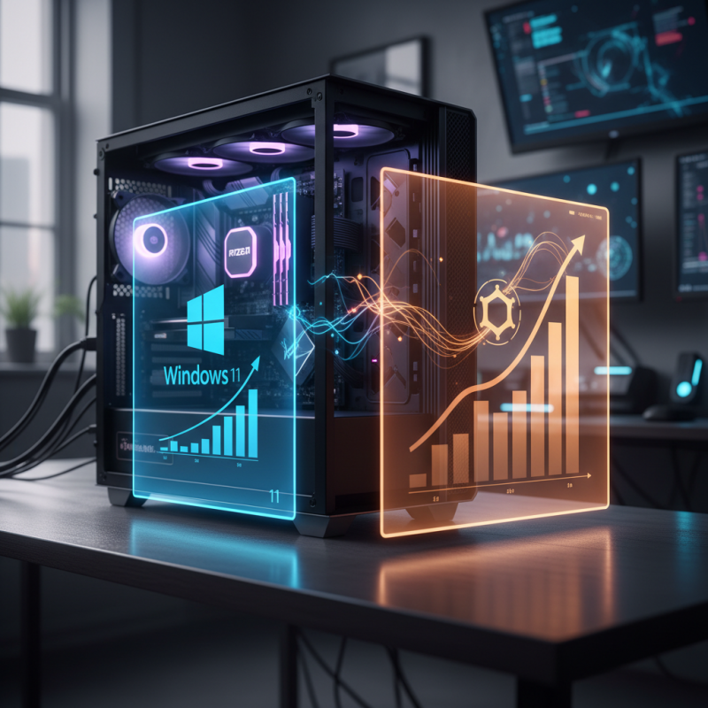 Illustration of Windows 11 distancé par Ubuntu sur le monstrueux Ryzen 9 9950X3D2 d'AMD - Korben