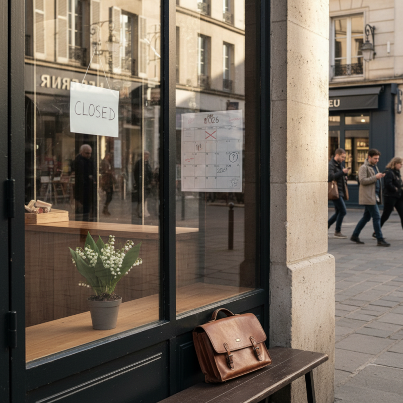 Illustration of Le travail des salariés des petits commerces ne sera pas autorisé pour le 1er mai 2026 : le gouvernement renonce à la proposition de loi et renvoie la question à 2027