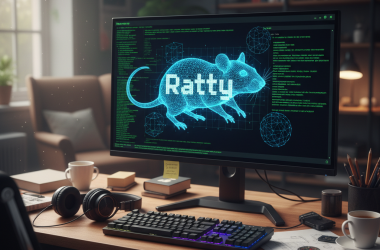 Illustration of Ratty, l'émulateur de terminal qui affiche de la 3D directement dans la ligne de commande - Korben