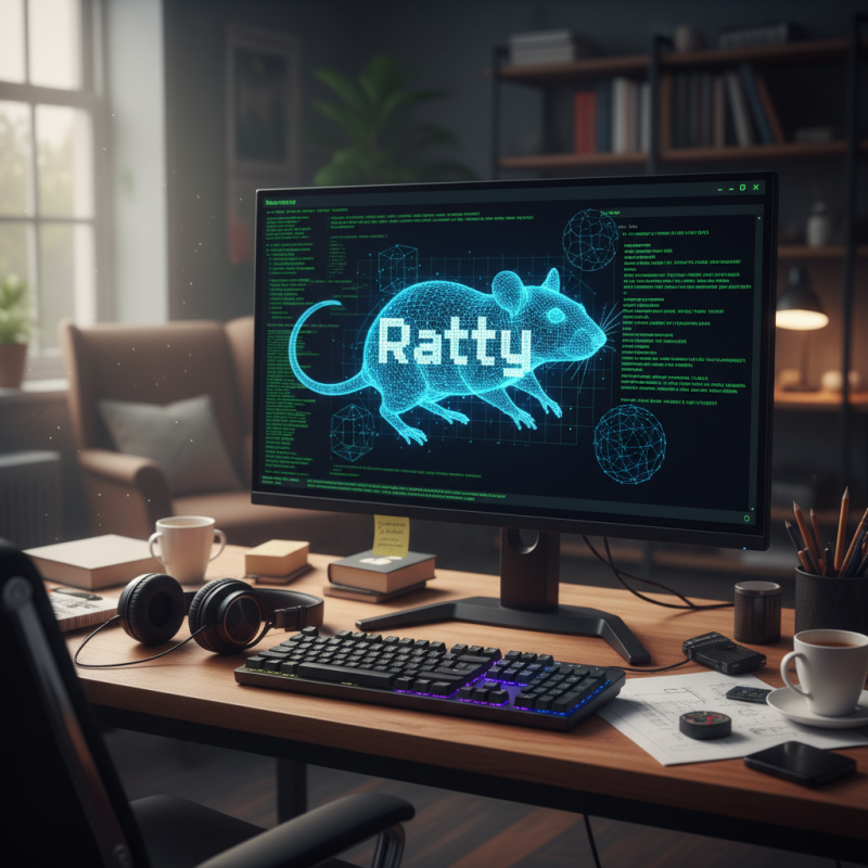 Illustration of Ratty, l'émulateur de terminal qui affiche de la 3D directement dans la ligne de commande - Korben