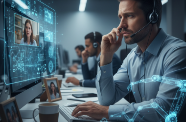Illustration of « Lorsqu'il y a une forte charge émotionnelle, l'IA est contre-productive »: aujourd'hui, les téléconseillers sont dopés à l'IA, parlent encore à des clients mais pensent qu'ils seront tôt ou tard remplacés
