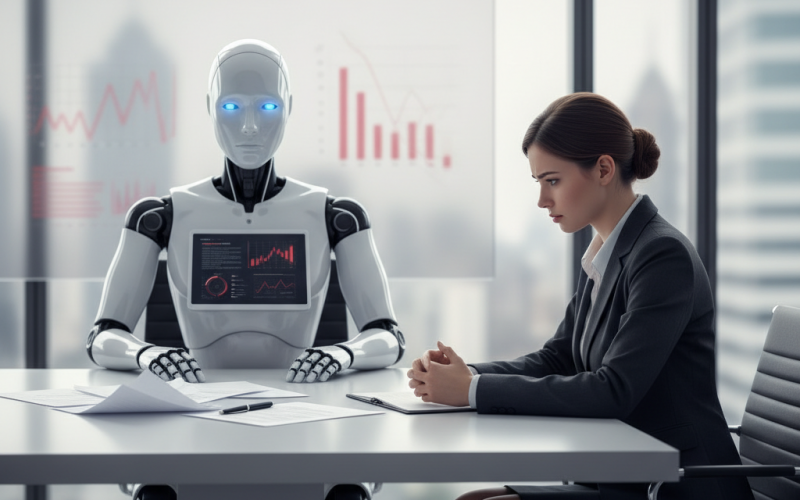 Illustration of "Passer un entretien avec un robot m’a profondément déstabilisé": quand l'IA remplace directement les recruteurs pour un job (et il ne vaudrait mieux pas, les résultats sont médiocres)