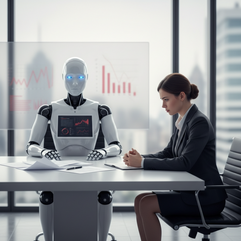Illustration of "Passer un entretien avec un robot m’a profondément déstabilisé": quand l'IA remplace directement les recruteurs pour un job (et il ne vaudrait mieux pas, les résultats sont médiocres)