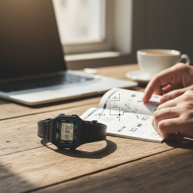 Illustration of Casio F-91W - Comment régler et utiliser la montre culte ? - Korben