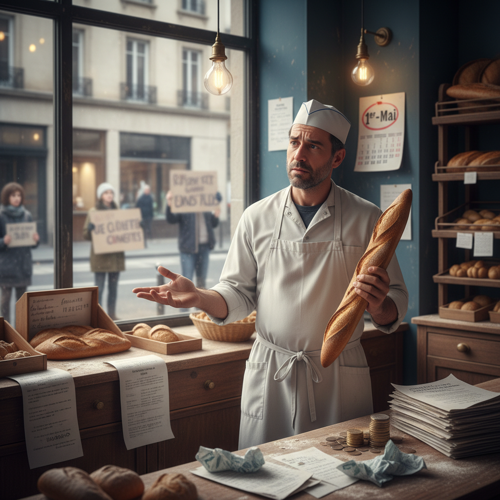 Illustration of L'État va-t-il devoir payer les amendes des boulangers ? Entre tolérance du gouvernement et absence de nouvelle loi, les commerces dans le brouillard complet sur le droit d’ouvrir ou non ce 1er-Mai