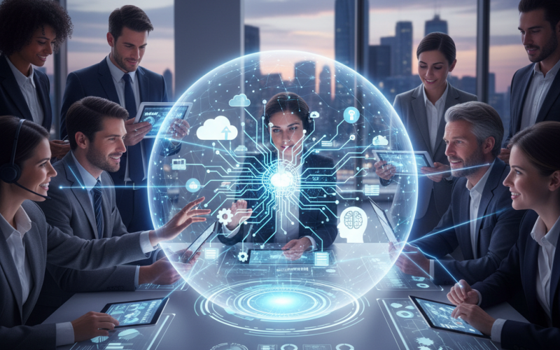 Illustration of Salesforce crowdsourcise sa feuille de route en intelligence artificielle — avec ses clients