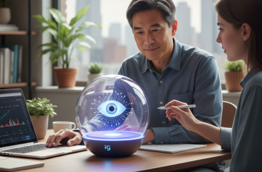 Illustration of IrisGo, a startup backed by Andrew Ng, looks to become the AI desktop buddy you never knew you needed