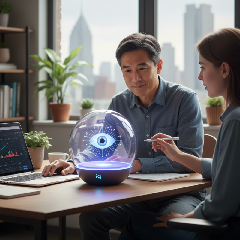 Illustration of IrisGo, a startup backed by Andrew Ng, looks to become the AI desktop buddy you never knew you needed