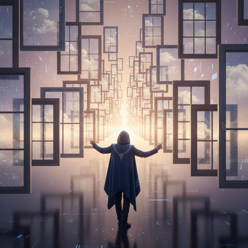 Illustration of niri - Le compositeur Wayland qui défile vos fenêtres à l'infini - Korben