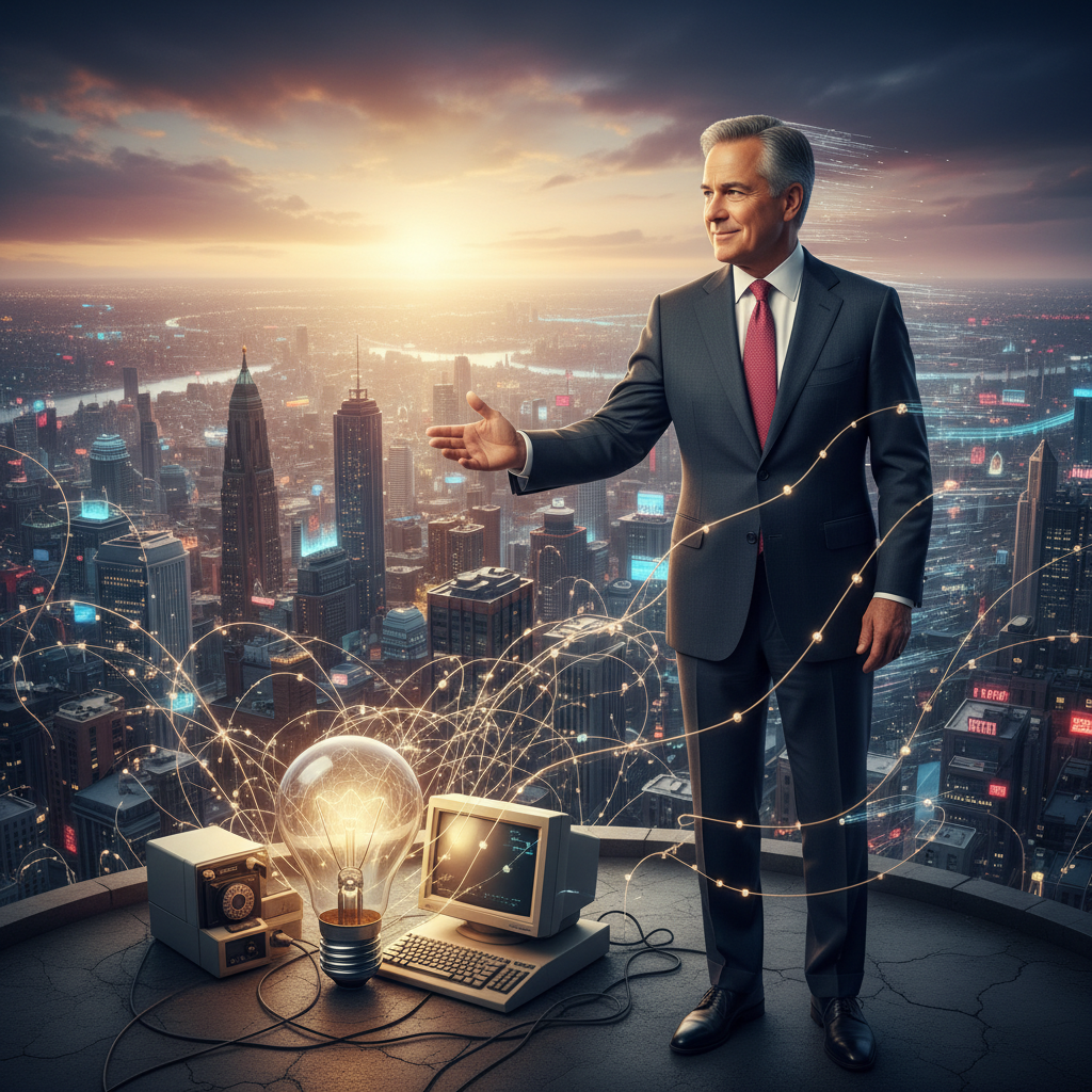 Illustration of "Ce n'est pas une bulle spéculative" : Jamie Dimon estime que l'intelligence artificielle sera adoptée "bien plus rapidement" que l'électricité ou Internet