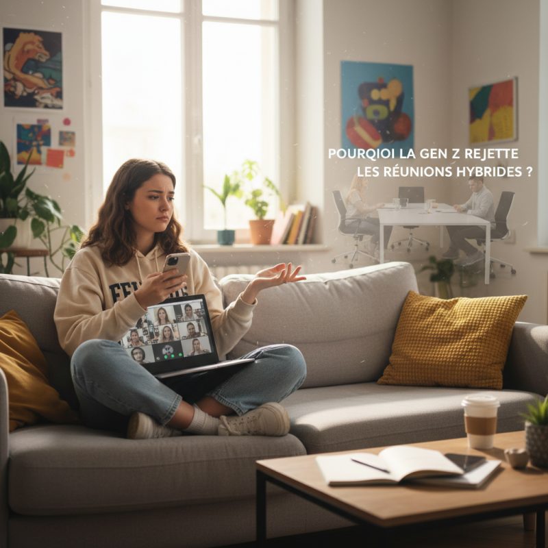 Illustration of Pourquoi la Gen Z rejette les réunions hybrides ?