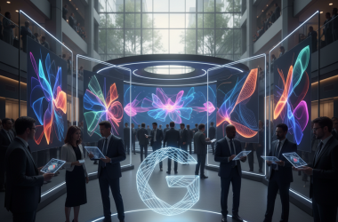 Illustration of Google s'affirme comme un acteur concurrentiel dans le domaine du design par l'IA lors de l'IO 2026
