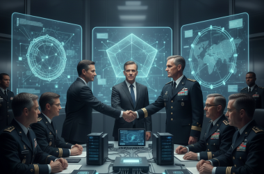 Illustration of Le Pentagone signe des accords avec Nvidia, Microsoft et AWS pour déployer l'IA sur des réseaux classifiés