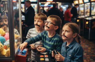 Illustration of Au Royaume-Uni, les enfants contournent la vérification d'âge avec des fausses moustaches dessinées - Korben