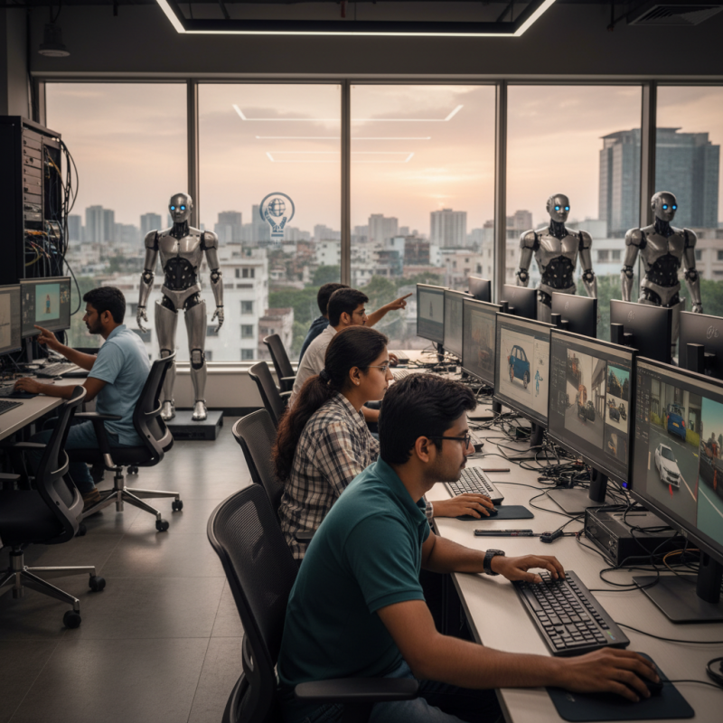 Illustration of Cette startup mise sur l'économie gig en Inde pour former les robots du monde entier