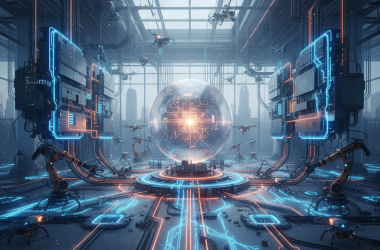 Illustration of Internet en cours de reconstruction pour les machines