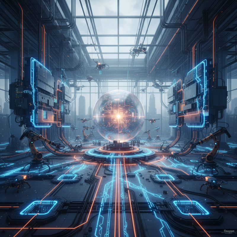 Illustration of Internet en cours de reconstruction pour les machines