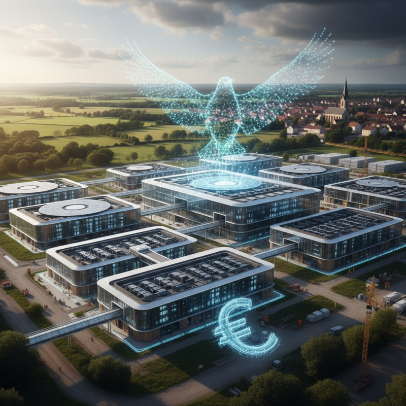 Illustration of SoftBank annonce un investissement de jusqu’à 75 milliards d’euros pour construire des centres de données en France