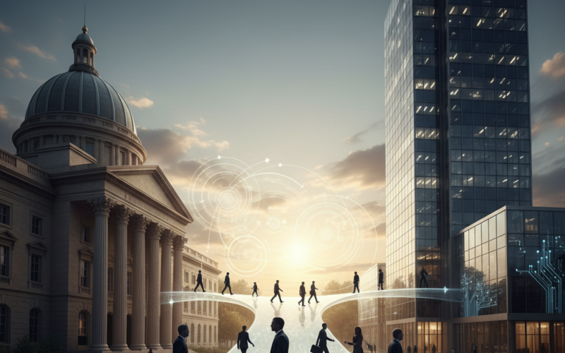 Illustration of Le cumul d’activités et les passages entre les secteurs public et privé | Le portail de la fonction publique