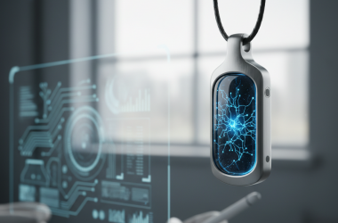 Illustration of Meta développant un pendentif doté d'une intelligence artificielle