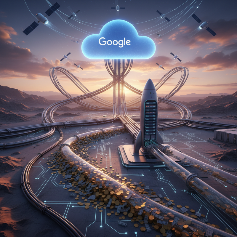 Illustration of Google paiera à SpaceX 920 millions de dollars par mois pour de la puissance de calcul