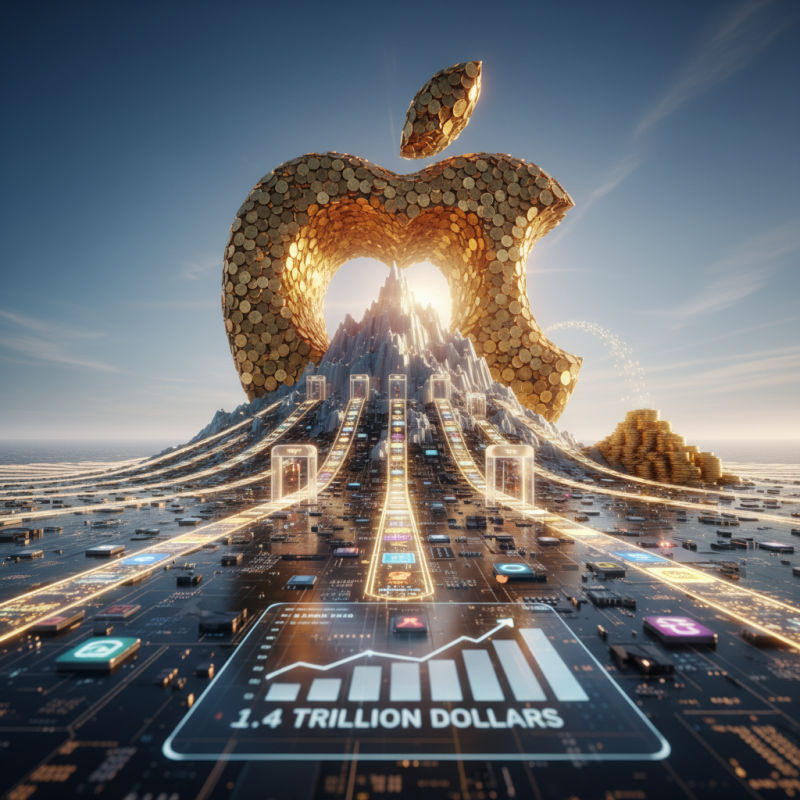 Illustration of Apple revendique 1,4 trillion de dollars de revenus et de ventes sur l'App Store, dont 90 % sans commission