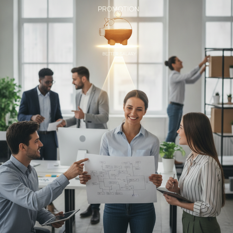 Illustration of Ne penser qu'à sa propre réussite n'est pas une bonne stratégie : les salariés les plus coopératifs et altruistes ont les meilleures chances d'obtenir une promotion et un meilleur salaire (mais il y a une condition)