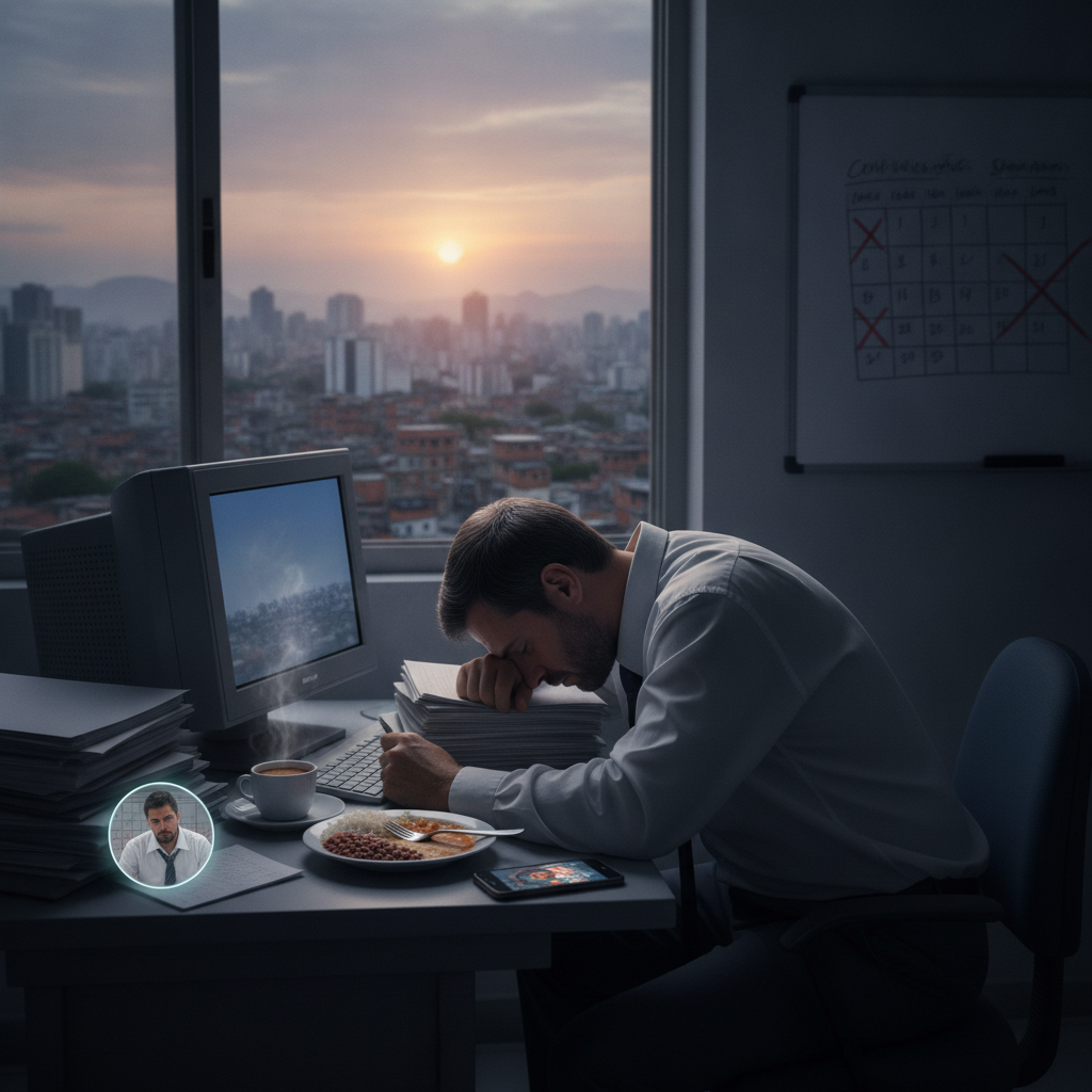 Illustration of Le week-end ne dure qu'un seul jour au Brésil: grâce une vidéo virale d'un salarié épuisé, le pays est sur le point de renoncer à la semaine de 6 jours (mais ça ne fait pas l'unanimité)