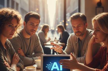 Illustration of Soixante pour cent des consommateurs américains déclarent que la mention « AI » dans la communication des marques est rédhibitoire, selon une étude