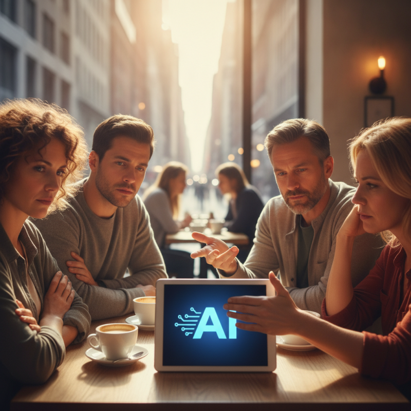 Illustration of Soixante pour cent des consommateurs américains déclarent que la mention « AI » dans la communication des marques est rédhibitoire, selon une étude