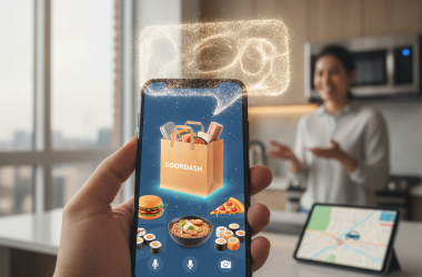 Illustration of Le nouvel assistant conversationnel de DoorDash permet de commander via des prompts et des photos