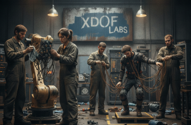 Illustration of Collecting robot training data is dirty, unglamorous work. Some AI labs are already paying XDOF to do it.