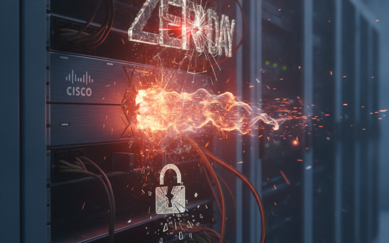 Illustration of Encore un zero-day chez Cisco, exploité en ce moment même et toujours sans correctif - Korben