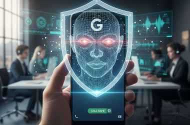 Illustration of Google déploie la détection d'appels frauduleux pour lutter contre les scams de deepfake via l'IA